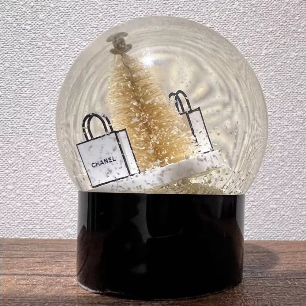 Chanel Snow Globe with Shopping Bag and Gifts